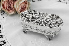 画像1: 純銀製（925）1909年 希少 アールヌーボー　お花のポプリケース (1)