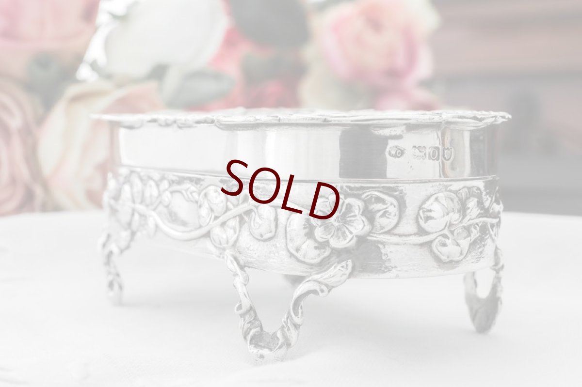 画像7: 純銀製（925）1909年 希少 アールヌーボー　お花のポプリケース (7)