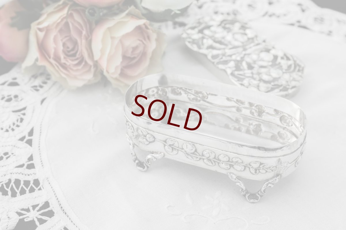 画像6: 純銀製（925）1909年 希少 アールヌーボー　お花のポプリケース (6)