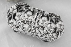 画像4: 純銀製（925）1909年 希少 アールヌーボー　お花のポプリケース (4)