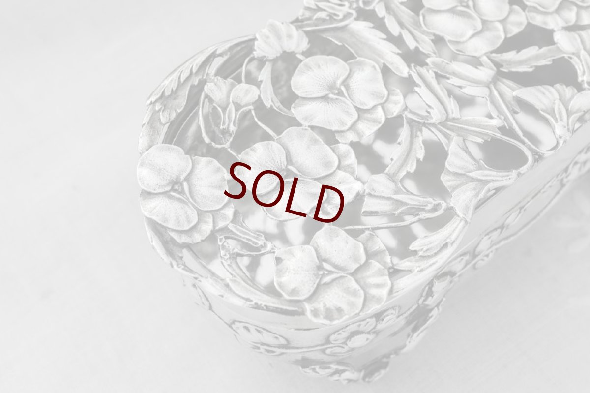 画像3: 純銀製（925）1909年 希少 アールヌーボー　お花のポプリケース (3)