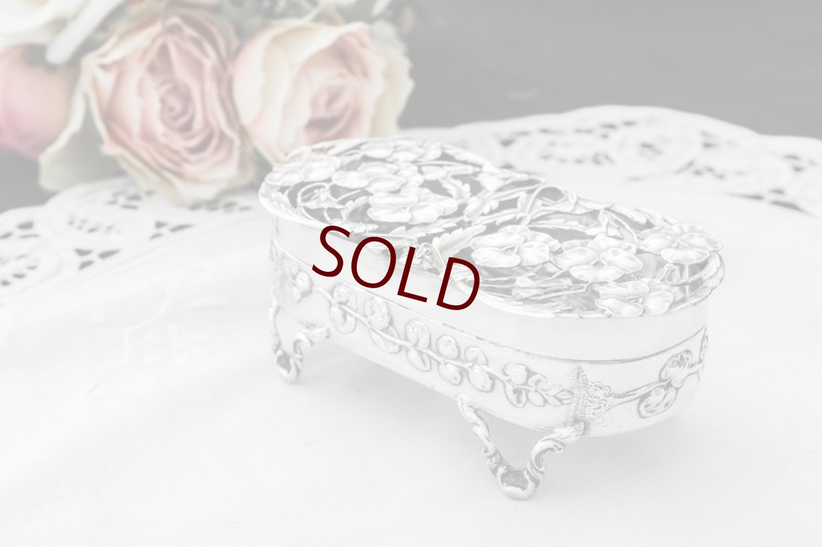 画像5: 純銀製（925）1909年 希少 アールヌーボー　お花のポプリケース (5)