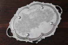 画像6: 純銀製（925）1893年　Martin Hall & Co. お花と果物のエングレービング　トレイ (6)
