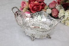 画像2: 純銀製（925）1929年　超美透かし細工　ブレッドバスケット (2)