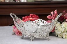 画像5: 純銀製（925）1929年　超美透かし細工　ブレッドバスケット (5)