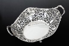 画像3: 純銀製（925）1929年　超美透かし細工　ブレッドバスケット (3)