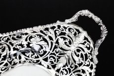 画像4: 純銀製（925）1929年　超美透かし細工　ブレッドバスケット (4)