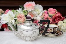 画像5: 純銀製（925）1906年　リボンガーランド　バチェラーサイズティーポット (5)