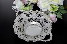 画像1: 純銀製（925）1912年　リボンガーランド　ブレッドバスケット  (1)