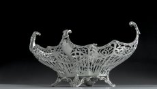 画像2: 純銀製（925）1911年　繊細な透かし細工　猫足　ブレッドバスケット (2)