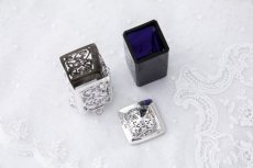 画像7: 純銀製（925）1907年　アールヌーボー　透かし細工　コンディメント　3点セット (7)