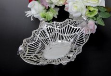 画像3: 純銀製（925）1911年　繊細な透かし細工　猫足　ブレッドバスケット (3)