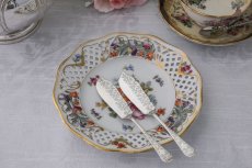 画像1: 純銀製（925）1902年スクロールと葉模様のバターナイフセット (1)