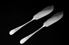 画像3: 純銀製（925）1902年スクロールと葉模様のバターナイフセット (3)