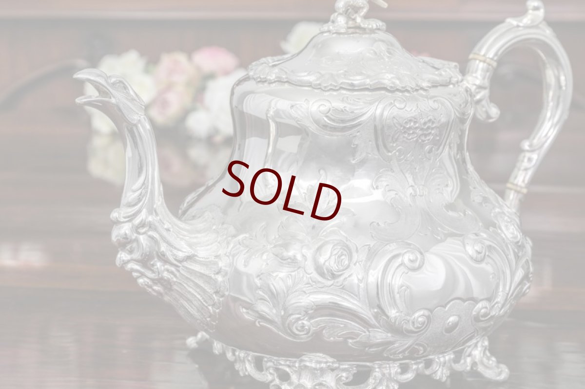 画像4: シルバープレート製　ヴィクトリア時代後期　ルイスタイル　ティー＆コーヒー　4点セット (4)