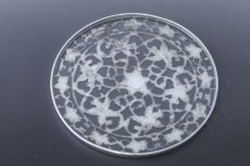 画像2: 純銀製（925）　純銀とグラス　ヴィンテージ　透かし細工ティーポットスタンド (2)