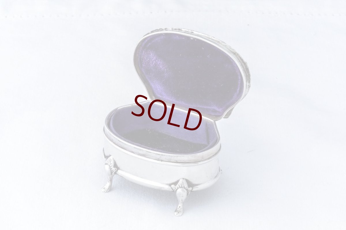 画像3: 純銀製（925）1907年　リボンと薔薇のガーランド　ジュエリーボックス (3)