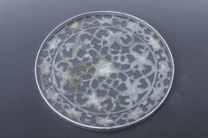 画像4: 純銀製（925）　純銀とグラス　ヴィンテージ　透かし細工ティーポットスタンド (4)