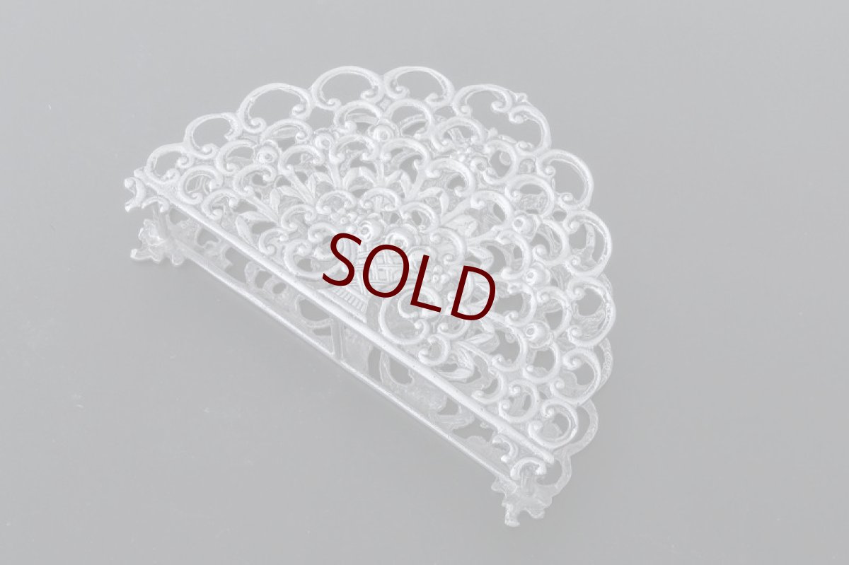 画像3: 純銀製（800）　ドイツ　1900年前後　透かし細工　ナプキンホルダー (3)