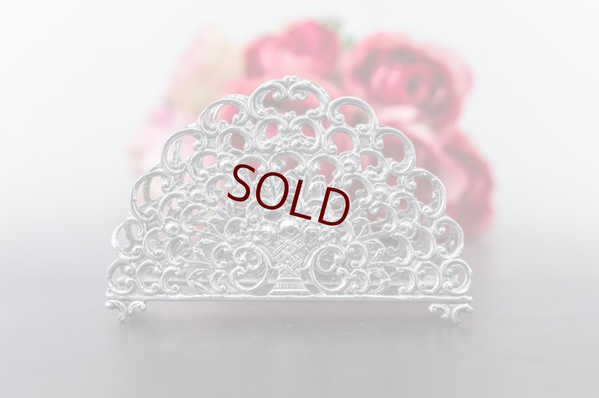 画像2: 純銀製（800）　ドイツ　1900年前後　透かし細工　ナプキンホルダー (2)