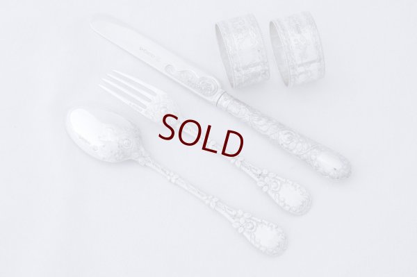 画像3: 純銀製（925）1870年　フランシスヒギンズ　手作り　クリスニング　おひとり様用カトラリーセット