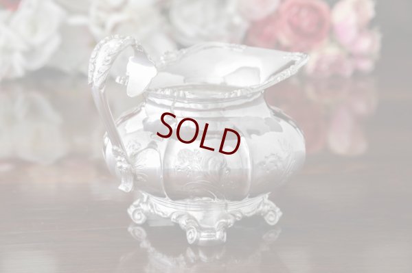 画像15: 純銀製（800）1860年前後　ベルギー製　メロン型　お花の摘み　ティー3点セット