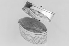 画像7: 純銀製（925）1896年　ハンドチェイス　フルーテッド　ティーキャディー  (7)