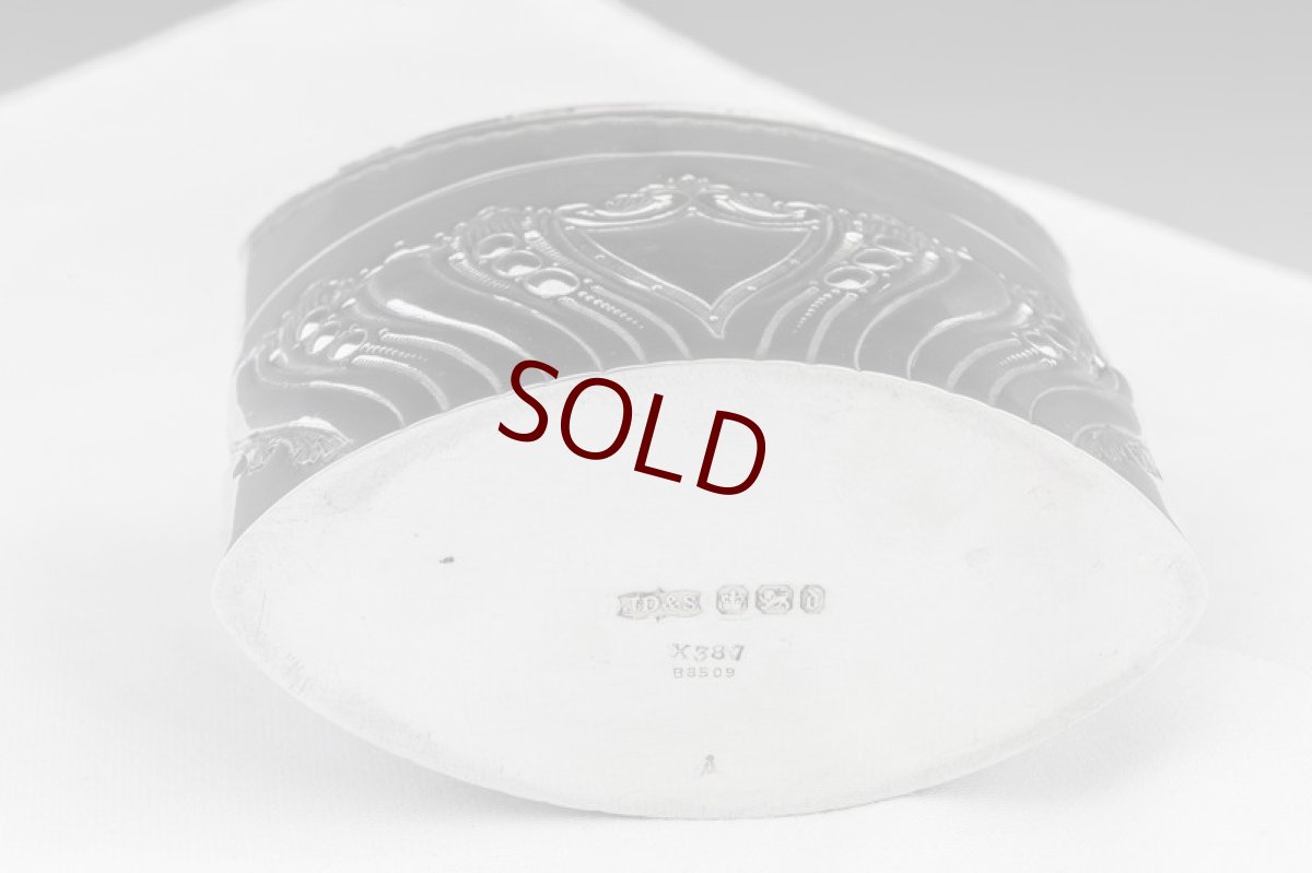 画像9: 純銀製（925）1896年　ハンドチェイス　フルーテッド　ティーキャディー  (9)