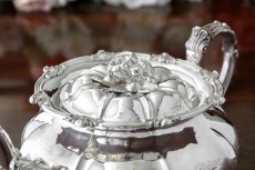 画像7: 純銀製（800）1860年前後　ベルギー製　メロン型　お花の摘み　ティー3点セット (7)