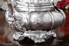 画像4: 純銀製（800）1860年前後　ベルギー製　メロン型　お花の摘み　ティー3点セット (4)