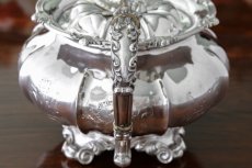 画像8: 純銀製（800）1860年前後　ベルギー製　メロン型　お花の摘み　ティー3点セット (8)