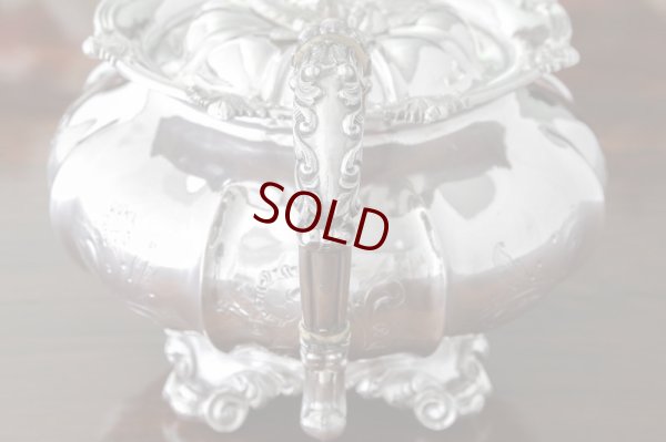 画像8: 純銀製（800）1860年前後　ベルギー製　メロン型　お花の摘み　ティー3点セット