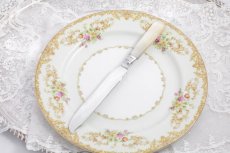 画像2: 純銀製（925）1923年　美彫刻　白蝶貝ハンドル　ケーキナイフ (2)