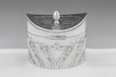 画像5: 純銀製（925）1896年　ハンドチェイス　フルーテッド　ティーキャディー  (5)
