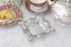 画像1: 純銀製（９２５）1920年前後　アメリカ製　透かし細工　ボンボンディッシュ (1)