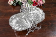 画像10: シルバープレート製　ヴィクトリアン　シェル型　レア薔薇透かし細工　ビスケットウォーマー (10)