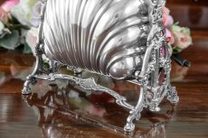 画像6: シルバープレート製　ヴィクトリアン　シェル型　レア薔薇透かし細工　ビスケットウォーマー (6)