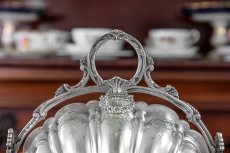 画像3: シルバープレート製　ヴィクトリアン　シェル型　レア薔薇透かし細工　ビスケットウォーマー (3)