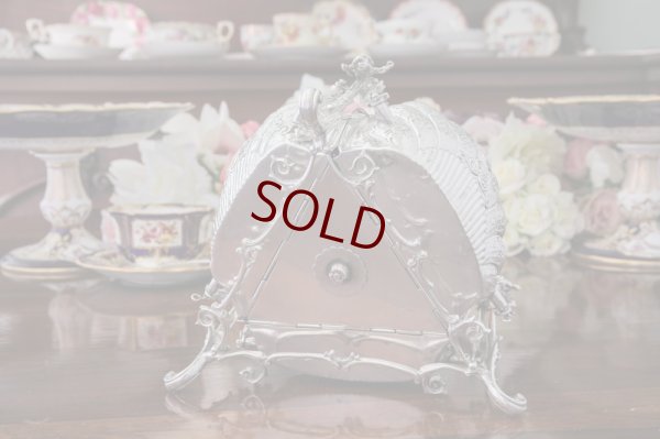 画像10: 純銀製（800）激レア　特級　エンジェルと薔薇の　三面　ビスケットウォーマー