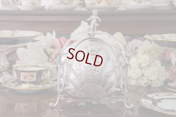 画像2: 純銀製（800）激レア　特級　エンジェルと薔薇の　三面　ビスケットウォーマー