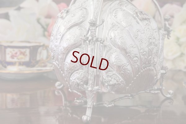 画像7: 純銀製（800）激レア　特級　エンジェルと薔薇の　三面　ビスケットウォーマー