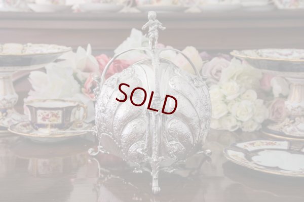 画像4: 純銀製（800）激レア　特級　エンジェルと薔薇の　三面　ビスケットウォーマー