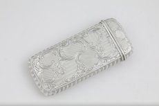 画像4:  純銀製（925）1846年　紳士の銀器　ハンドエングレービング　シガーケース  (4)