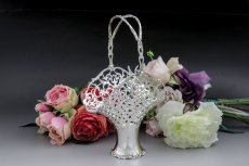 画像2: 純銀製（９２５）1909年 　透かし細工が美しい、　フラワーバスケット (2)