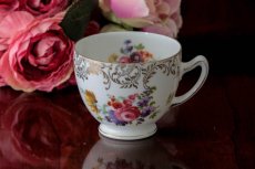 画像3: １９３０年代　チェコ製　手描き　ブーケと金彩のトリオセット１ (3)