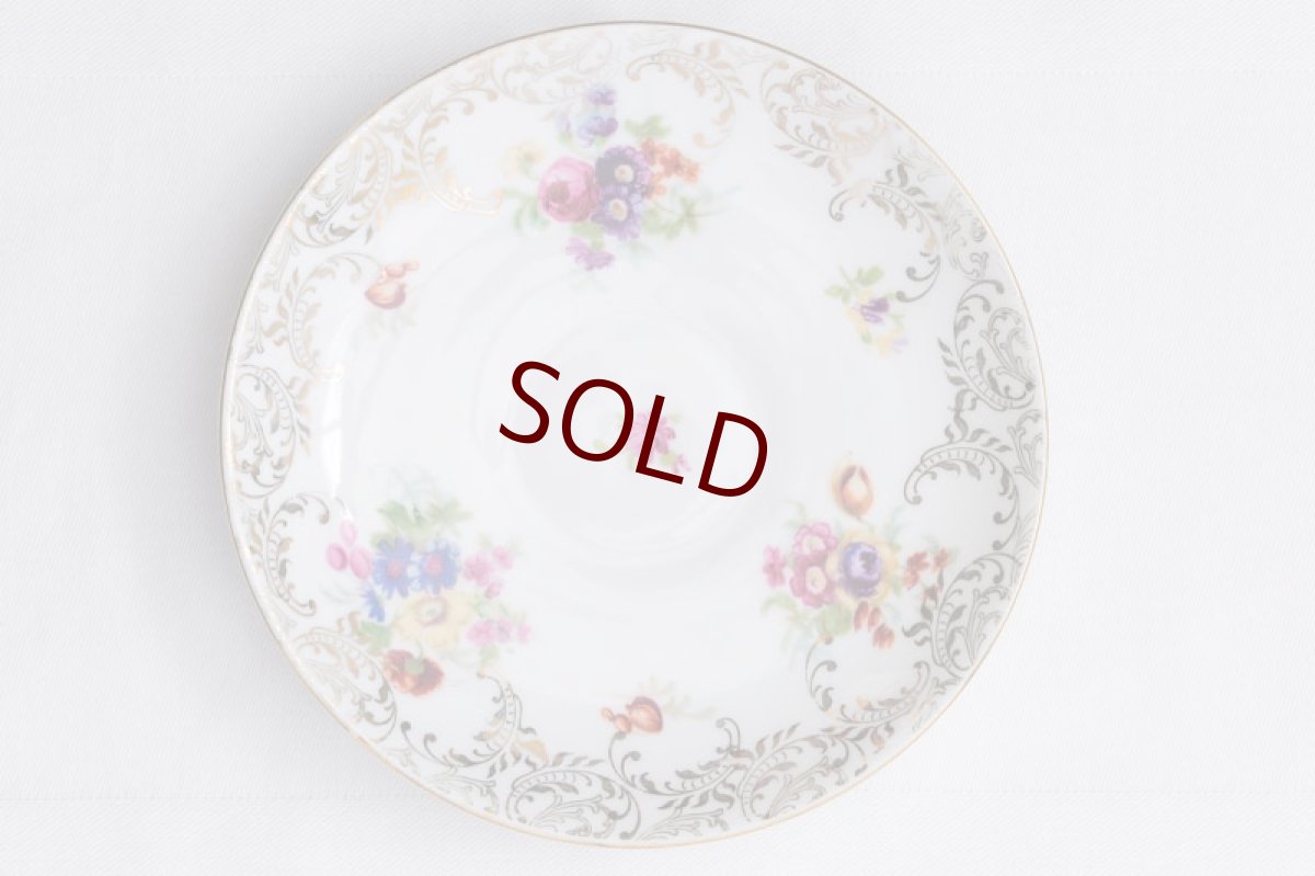 画像8: １９３０年代　チェコ製　手描き　ブーケと金彩のトリオセット１ (8)