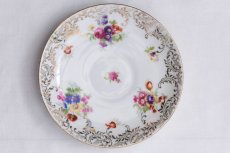 画像8: １９３０年代　チェコ製　手描き　ブーケと金彩のトリオセット１ (8)