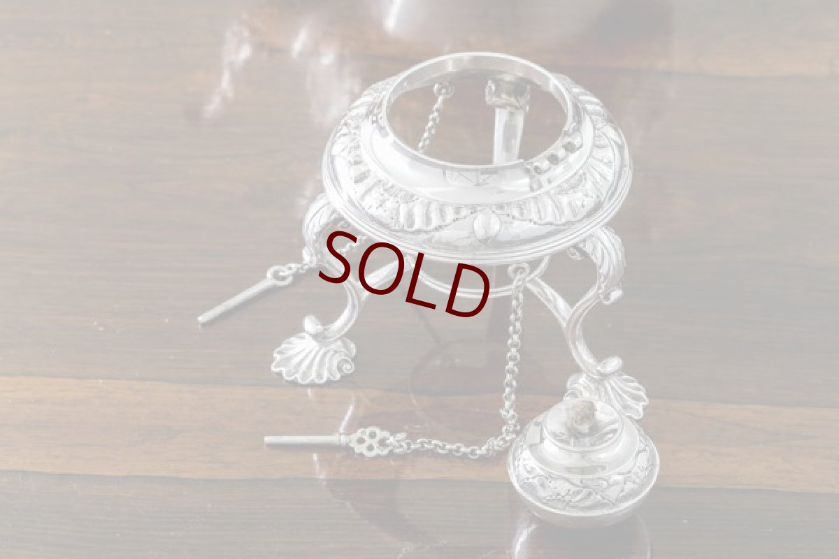 画像10: 純銀製（925）1915年　ロココスタイル　お花の摘み　お花のガーランド　ティーケトル (10)