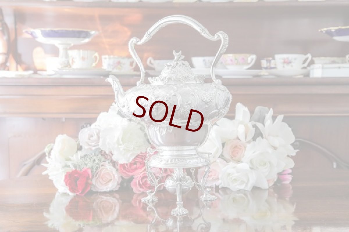 画像3: 純銀製（925）1915年　ロココスタイル　お花の摘み　お花のガーランド　ティーケトル (3)