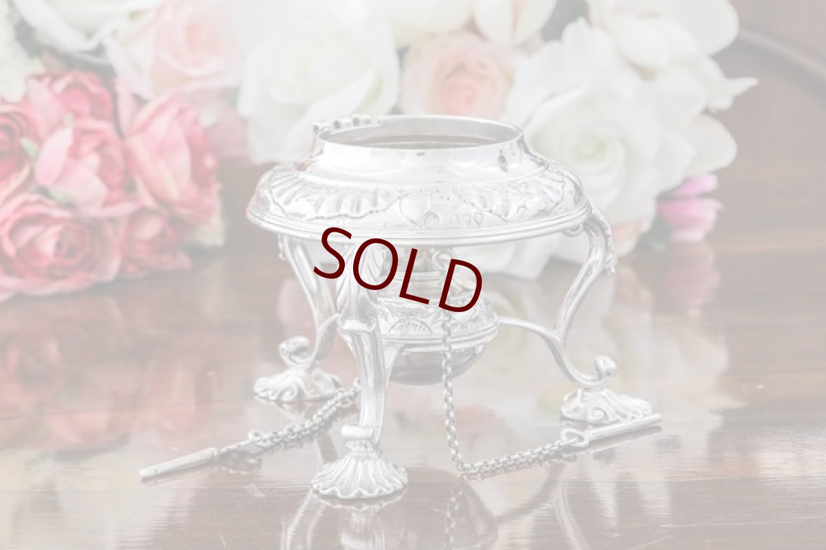 画像12: 純銀製（925）1915年　ロココスタイル　お花の摘み　お花のガーランド　ティーケトル (12)